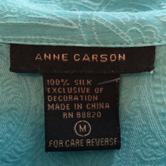 Silk short sleeve beaded blouse - Picture 3 of 6